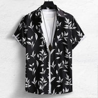 safuny férfi laza kényelmes ingek zseb nyári divat gomba nyomtatási pólók rövid ujjú ingek hajtóka Pulr Hawaii Beach