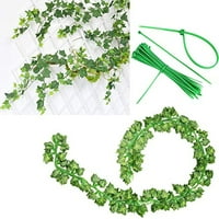 Hamis Rattan Szobadíszítéshez mesterséges borostyán koszorú klipszel zöld virágok lógó növények mesterséges zöld levelek