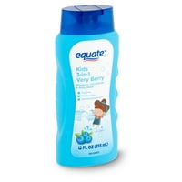 Equate Kids 3-in-sampon kondicionáló & tusfürdő nagyon bogyós illattal, fl oz