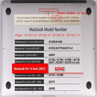 KAISHEK védőtok kemény fedél kompatibilis MacBook Pro 14 modell a A M1, C típusú virág 0823