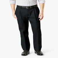 A Dockers férfi férfi redős klasszikus illeszkedés aláírása khaki lu pamut nyújtási nadrág