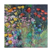 Védjegy képzőművészet 'nyári rét virágok' vászon művészet Sylvia Paul