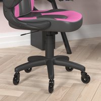 Flash bútorok Fau bőr magas hátsó Gaming szék karokkal, lb, Fekete rózsaszín