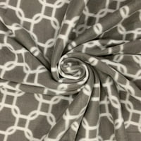 Shason Textile 60 yd poliészter gyapjú geometriai varró és kézműves szövet, szürke és fehér