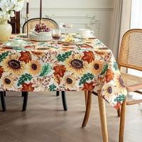 Kívánság fa napraforgó terítő, narancssárga virágos terítő négyzet alakú asztalokhoz, vízálló ellenálló tartós virág