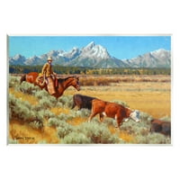 Western Ranch ló szarvasmarha állatok és rovarok festés nélküli művészeti nyomtatási fal művészet