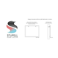 Stupell Industries Absztrakt svéd táj alakítja a grafikus művészetet fekete keretes művészet nyomtatott fali művészet,