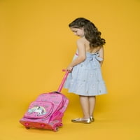 Világ Lányok Sparkle 15 Gyerekek Rolling Backkpack, Egyszarvú