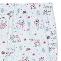 Kidtopia lányok karácsonyi teteje és kocogó nadrág pizsama alváskészlet, 2-darab, méretek 6x-11