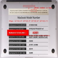 KAISHEK csak MacBook Air esetében . Release Model A m2, műanyag védőtok kemény fedél + fekete billentyűzet fedél, márvány