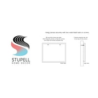 Stupell Industries absztrakt blokkolt rétegű formák festménygaléria csomagolt vászon nyomtatott fali művészet, Paul