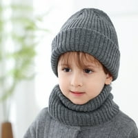 Állítsa téli kalap Stretch Nagy rugalmasságú Fuzzy puha megvastagodik Melegen tartani csíkos gyermekek kötött sapka