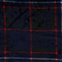 Climateright By Cuddl Duds Foot Pocket Plüss dobás, Navy Plaid, 50 70