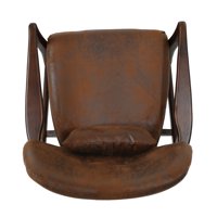 Kana Mid Century Modern Fabric Club szék, barna és sötét Espresso