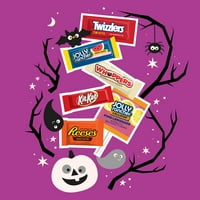 Hershey, csokoládé és édességek választék miniatúrák Candy, Halloween, 60. oz, ömlesztett táska