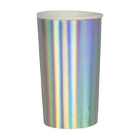Meri meri ezüst holografikus highball csészék, 8 ct