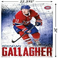 Montreal Canadiens-Brendan Gallagher fali poszter Push csapokkal, 22.375 34