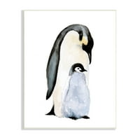 Stupell Industries pingvin és Csaj akvarell festmény gyermek óvoda Arctic, 15, A Fo Hollow Studios tervezése