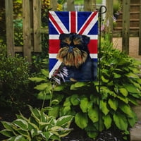 Carolines kincsek Lh9505gf Brüsszel Griffon angol Unió Jack brit zászló zászló kert mérete, kert mérete