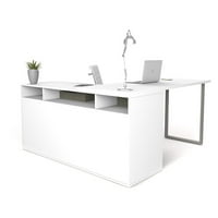 Solay L alakú íróasztal fehér