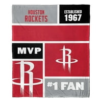 Houston Rockets NBA colorblock személyre szabott selyem tapintású takaró