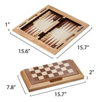 Mainstreet Classics Dutchman 3-in-Game szett, sakk, dáma, Backgammon