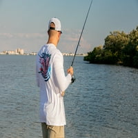 Realtree hosszú ujjú teljesítményű halászati ​​grafikus póló férfiaknak
