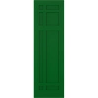 Ekena Millwork 18 W 25 H True Fit PVC San Juan Capistrano Mission Style Style RetiT -tartó redőnyök, Viridian Green