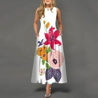 Nyári ruhák Női Női ruhák ujjatlan Sun Dress Boho ruhák virágos ruhák Beach Vacation ruhák Tartály Ajándékok Clearance