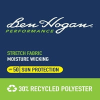 Ben Hogan férfi és nagy férfi teljesítményű rövid ujjú konfetti nyomtatott golfpóló, legfeljebb 5xl