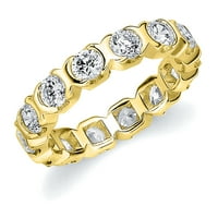 2. Karátos gyémánt esküvői zenekar 10K sárga arany, CT gyémánt évforduló gyűrű