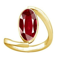 Divya Shakti 3.25-3. Carat Ruby Manik manikűr drágakő Panchdhatu gyűrű a nők számára