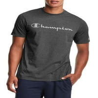 Champion Férfi Mineral Wash Script logo grafikus póló, S-2XL méretű, bajnok férfi pólók