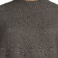 Jane Street Női Hosszú ujjú Mock Neck Pullover