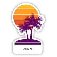 Kauai Hawaii szuvenír Vinyl matrica matrica Palm design