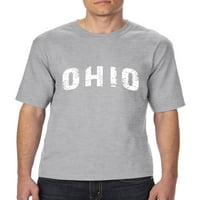 A normál unalmas-nagy Férfi póló, akár 3xlt magas méretig-Ohio