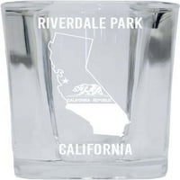 Riverdale Park California Lézer Maratott Szuvenír Tér Shot Glass Állami Zászló Design