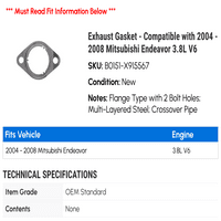 Kipufogó tömítés-kompatibilis-Mitsubishi Endeavour 3.8 L V 2007