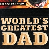 Apák napja 4 6 sötétbarna legnagyobb apa fém klip képkeret-módja annak, hogy megünnepeljük