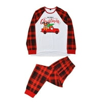 Matching családi pizsama szett karácsonyi Pj a Lettler nyomtatás és rajzfilm Elk póló és alsó Loungewear