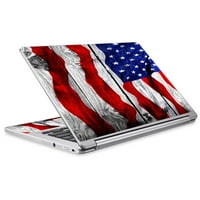 Skins Matricák Acer Chromebook R Laptop Vinyl Wrap Amerikai Zászló Fa