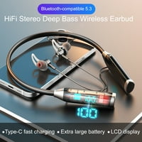 Bluethy Set vezeték nélküli Headset Bluetooth-kompatibilis 5. Digitális LED intelligencia kijelző zajcsökkentés sztereó
