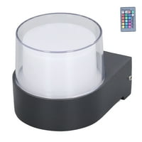 Tebru kültéri fali lámpa 5W RGB távirányító LED vízálló fali lámpa hálószoba nappali kültéri AC85‑265V, LED vízálló