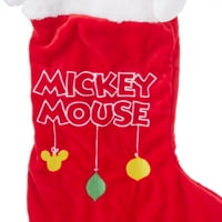 Disney Mickey Mouse 3D plüss Karácsonyi Harisnya, Magas, piros