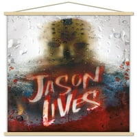 Péntek 13-Jason Lives fali poszter fa mágneses kerettel, 22.375 34