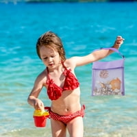 Outfmvch szervezet és tárolás gyermek tároló színes gyermek háló strand Lélegző tengeri kagyló táskák állítható hordozó