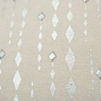 Rizzy otthoni fólia nyomtatott gyémánt csíkos pamut dekoratív dobás párnahuzat, 20x20