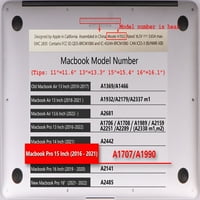 KAISHEK csak a legújabb MacBook Pro S esetében -Rel. Modell A1990 A1707, Műanyag Kemény Tok Burkolat, Festés A