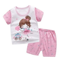 Baba ruhák lányoknak kisgyermek baba fiúk lányok rövid ujjú rajzfilm póló + rövidnadrág ruhák szett 0-5Y CHMORA