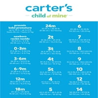 Carter gyermekem gyermeke kisfiúk reteszelő pamut alvás 'n Pizsamát, 3-csomagot, preemie-hónapot